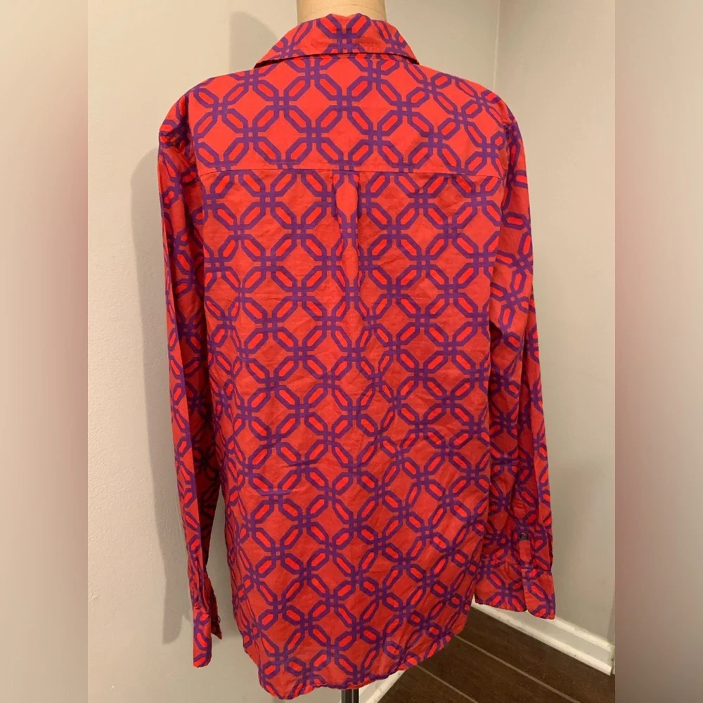 J Crew Bottom Down Cotton Shirt Size 12